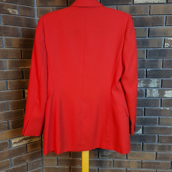 Morton Bernard vintage 80s designer red blazer suit coat jacket - Picture 5 of 10